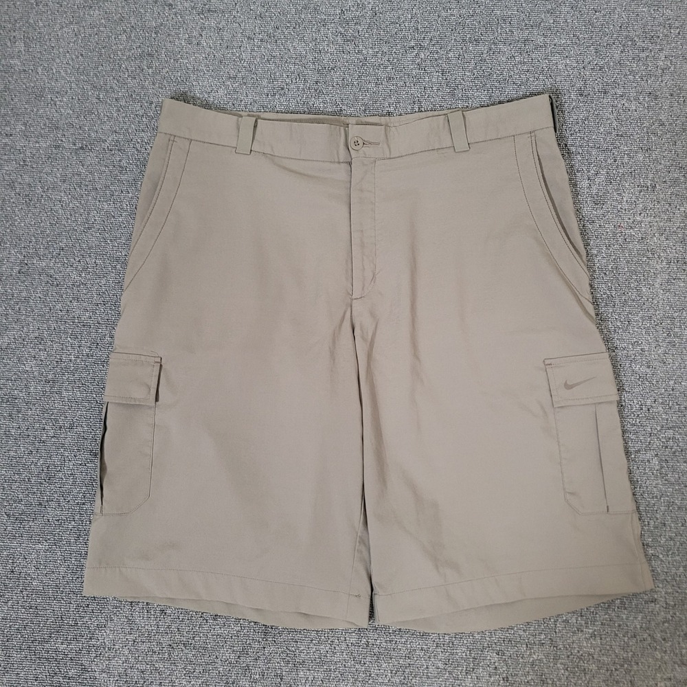 Nike Size 36 Cargo Shorts Mens Dri-FIT Khaki Tan Golf Performance 392532-213